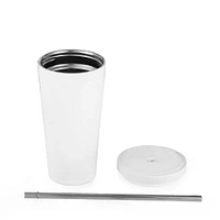 19oz. Stainless Steel Tumbler with Straw by Celebrate It™