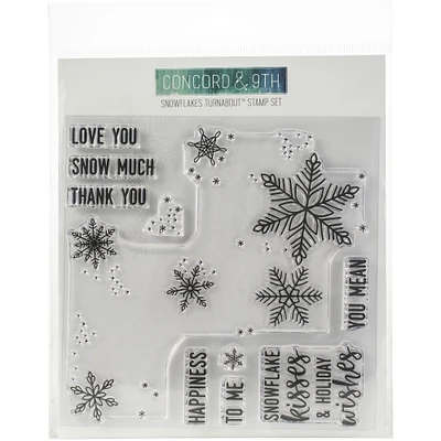 Concord & 9th Snowflakes Turnabout Clear Stamps