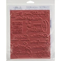 Stampers Anonymous Tim Holtz® Christmastime Phrases Cling Stamps