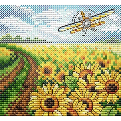 MP Studia Sea Of Sunflowers Cross Stitch Kit