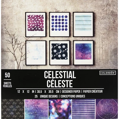 Colorbok® Celestial Designer Paper Pad, 12" x 12"