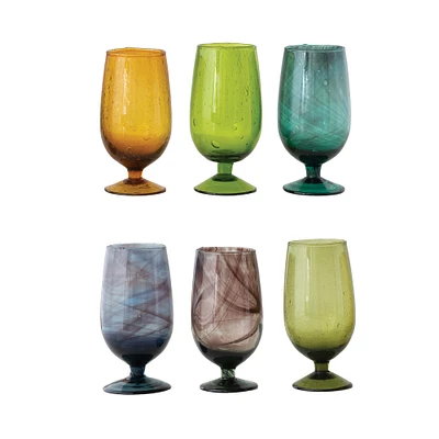 12oz. Hand-Blown Stemmed Drinking Glass Set