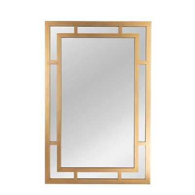 Gold Geometric Art Deco Glass Wall Mirror