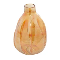 CosmoLiving by Cosmopolitan 16" Gold Glass Contemporary Vase