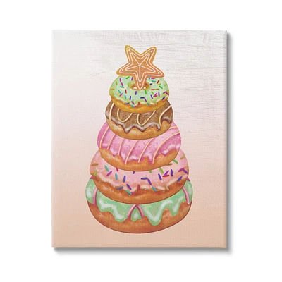 Stupell Industries Seasonal Sweets Stacked Donuts Canvas Wall Art
