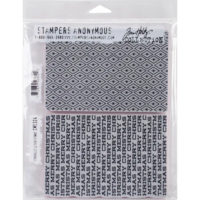 Stampers Anonymous Tim Holtz® Sparkles & Christmas Cling Stamps