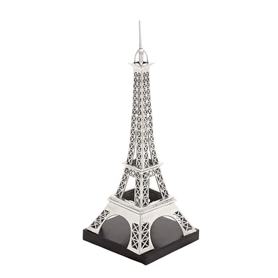 42" Silver Aluminum Eiffel Tower Sculpture