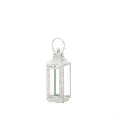 12" Traditional White Lantern