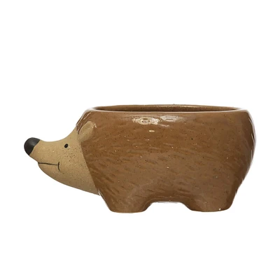 6" Stoneware Hedgehog Planter