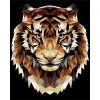 Crafting Spark Celebration Poly Tiger Painting by Numbers Kit