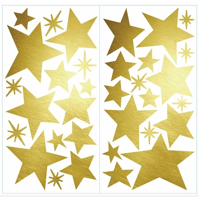 RoomMates Foil Stars Peel & Stick Wall Decals