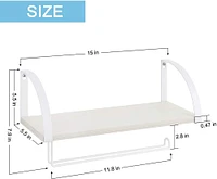 NEX™ 15" Wall-Mounted Paper Towel Holder with Shelf