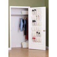 Household Essentials 24-Pocket Over the Door Shoe Organizer
