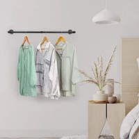 Black Wall Mounted Clothes Rack