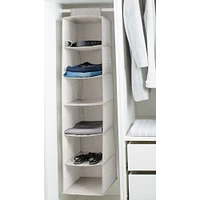 Simplify Gray 6-Shelf Boho Closet Organizer
