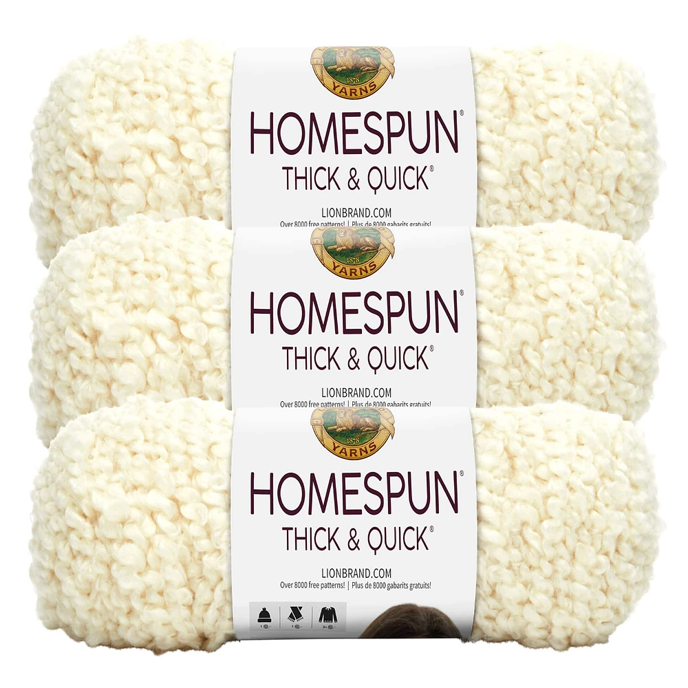 3 Pack Lion Brand® Homespun® Thick & Quick® Yarn