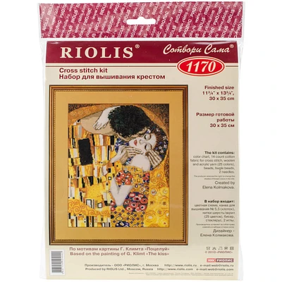 RIOLIS® The Kiss G. Klimt's Painting Counted Cross Stitch Kit