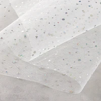 54" White Holographic Dot Tulle by Celebrate It™