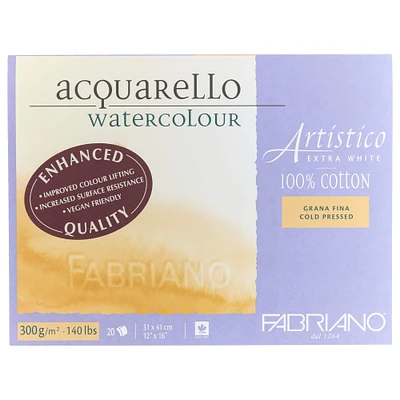 6 Pack: Fabriano® Artistico Extra White Cold Press Watercolor Block