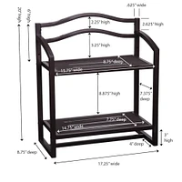 Household Essentials 20" Metal Wall Mounted Bathroom Storage Rack