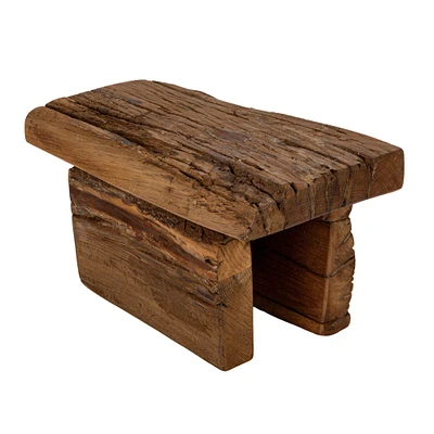 6" Natural Decorative Reclaimed Wood Pedestal