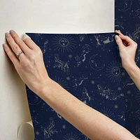 RoomMates Zodiac Dreams Navy Peel & Stick Wallpaper