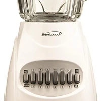 Brentwood White 42oz. 12-Speed + Pulse Electric Blender