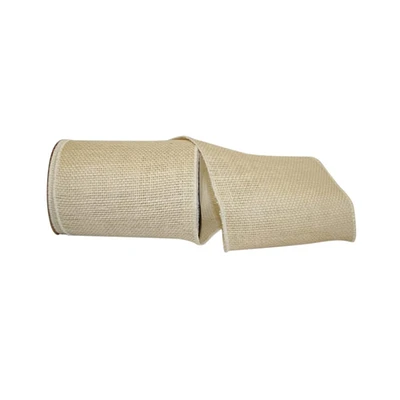 JAM Paper 6" x 10yd. Burlap Wired Ribbon