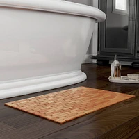 Hastings Home Bamboo Non-Slip Bath and Shower Mat, 24" x 16"