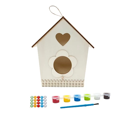 12 Pack: Wooden Birdhouse Craft Kit by Creatology™