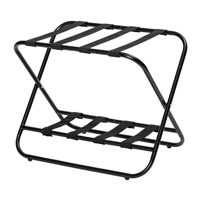 Honey Can Do Black 2-Tier KD Luggage Rack