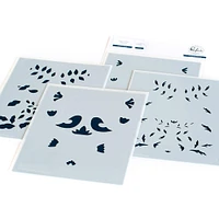 Pinkfresh Studio Folk Art Birds Layering Stencils