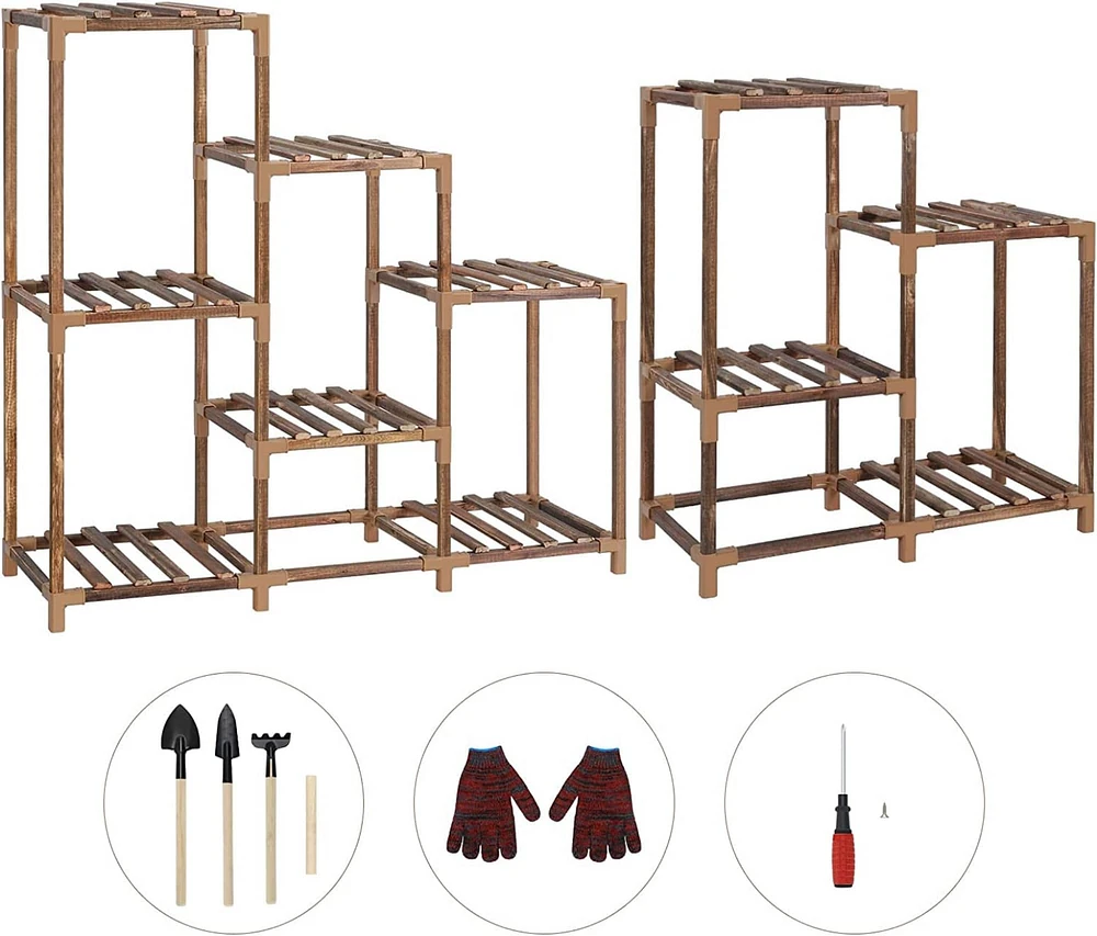 NEX™ 11 Shelf Wide Ladder Garden Plant Rack