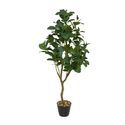 45" Green Vinyl Contemporary Potted Artificial Tree