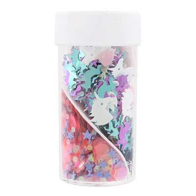 12 Pack: Mystic Unicorn Shaped Glitter Swirl Jar by Creatology™