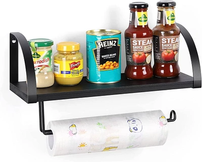 NEX™ 15" Wall Mounted Paper Towel Holder with Wood Shelf