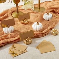 Kate Aspen White Pumpkin Place Card Holder Set, 6ct.