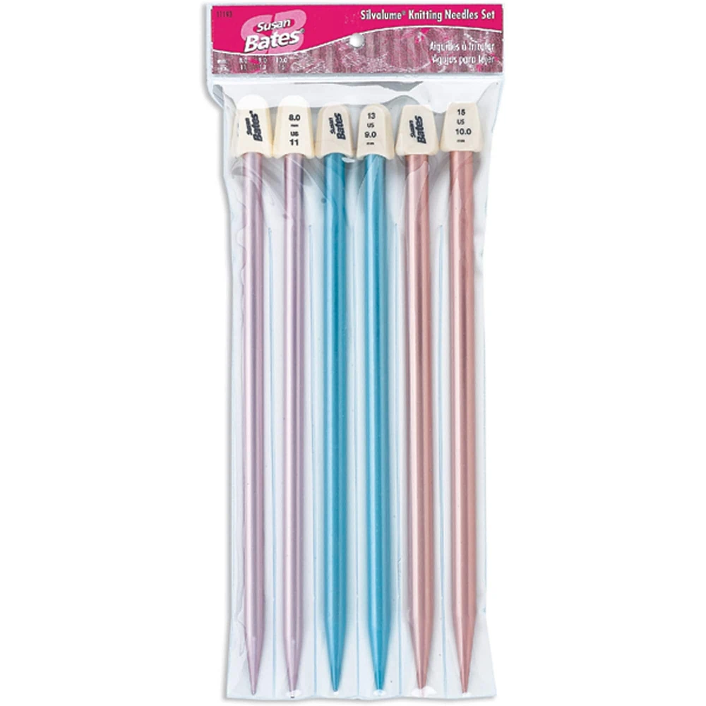 Susan Bates® Silvalume® Assorted 10" Single Point Knitting Needles Gift Set