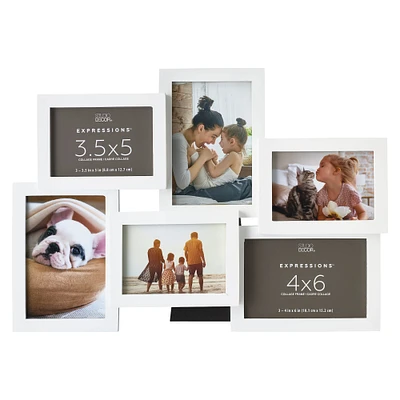 White 6 Opening Collage Frame, Expressions™ by Studio Décor®