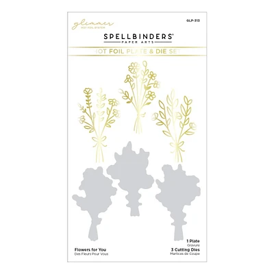Spellbinders® Inspired Basics Flowers For You Glimmer Hot Foil Plate & Die