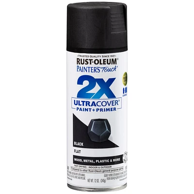 Rust-Oleum® Painter's Touch® 2X Ultra Cover® Flat Black Spray Paint & Primer