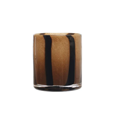 6" Striped Votive Candle Holder