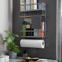Household Essentials Metal Organizer with Paper Towel Holder