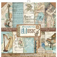 Stamperia Music Double-Sided Paper Pad, 12'' x 12''