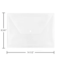 JAM Paper 9.75" x 14.5" Plastic Snap Closure Envelopes