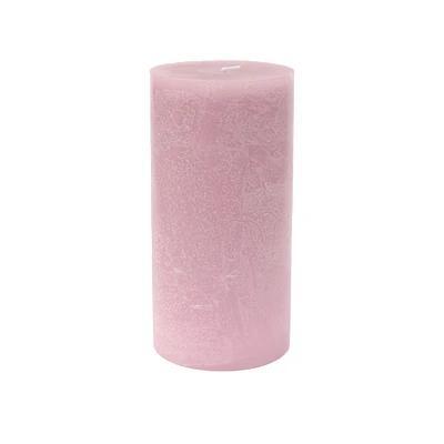 Basic Elements™ 3" x 6" Sage & Orchid Scented Mauve Distressed Pillar Candle by Ashland®