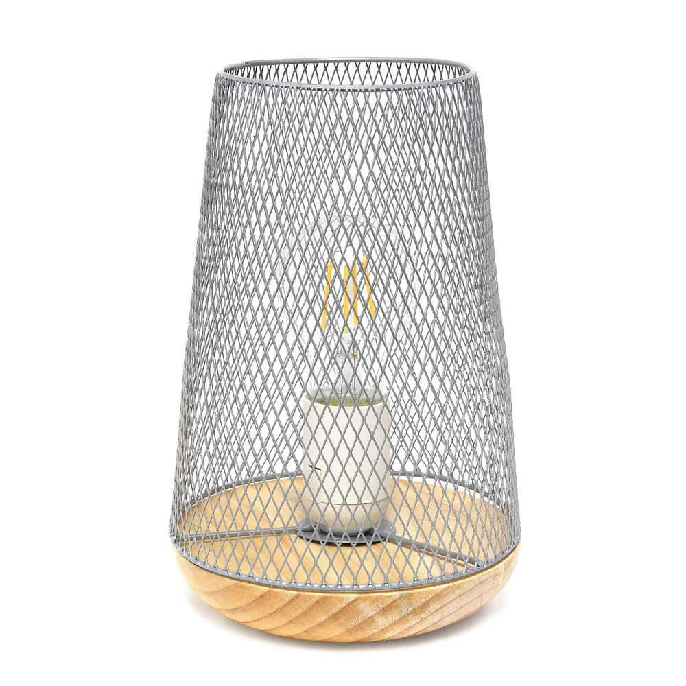 Simple Designs 9" Wired Mesh Uplight Table Lamp