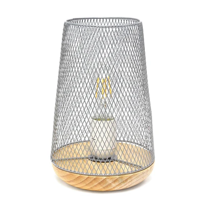 Simple Designs 9" Wired Mesh Uplight Table Lamp