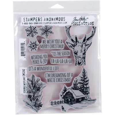 Stampers Anonymous Tim Holtz® Scribble Wonderland Cling Stamps