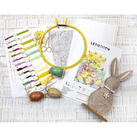 Letistitch Counted Cross Stitch Kit Easter Rabbit and Chicks